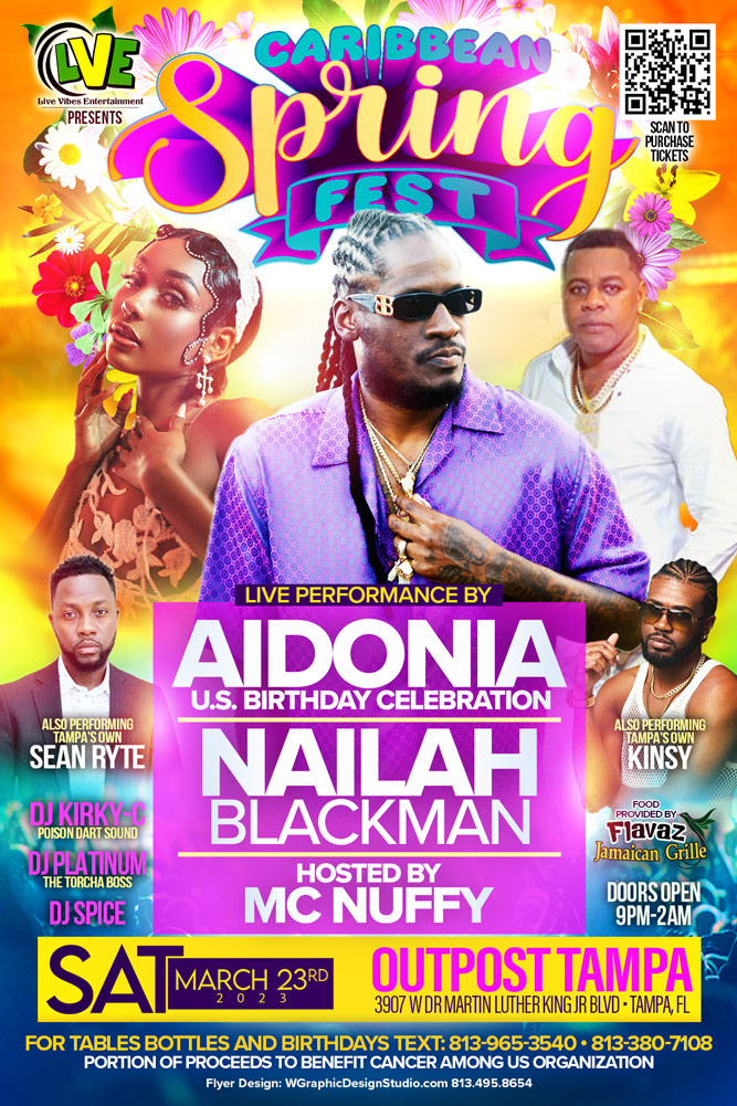 Tampa Caribbean Spring Fest- Aidonia  And Nailah Blackman 2024 ( Reggae Concert)